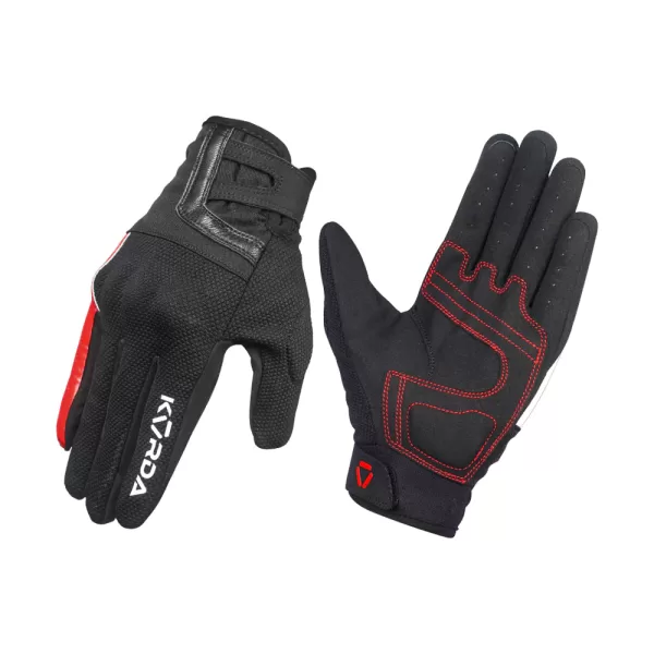 KORDA STREET SHORT CUFF RIDING GLOVES - RED