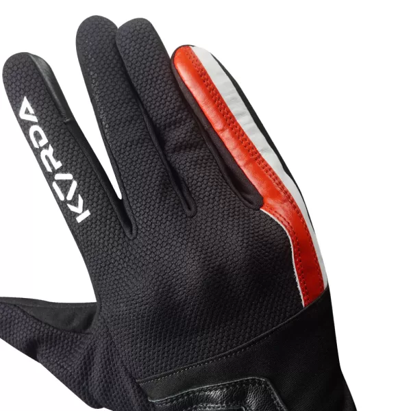 KORDA STREET SHORT CUFF RIDING GLOVES - RED - Image 5