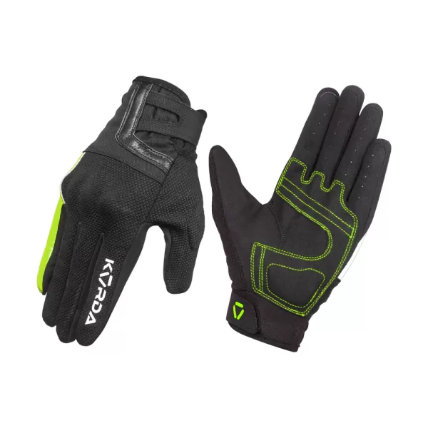 KORDA STREET SHORT CUFF RIDING GLOVES - FLUOROSCENT YELLOW