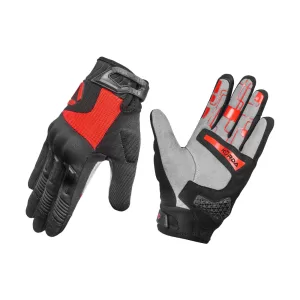 KORDA STUNT SHORT CUFF RIDING GLOVES - RED