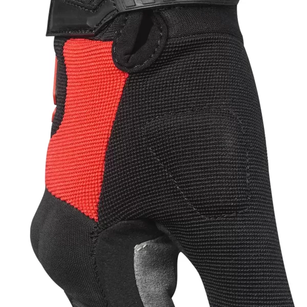 KORDA STUNT SHORT CUFF RIDING GLOVES - RED - Image 5