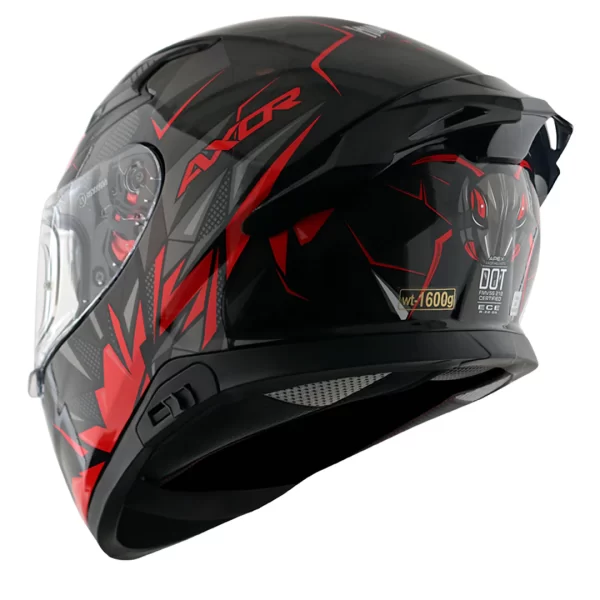 AXOR HELMETS - APEX HUNTER D/V -  RED WITH BLACK - Image 2