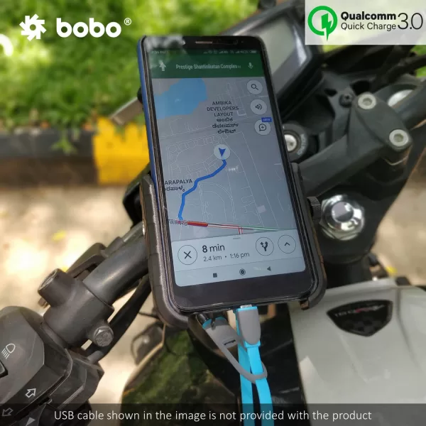 BOBO GEARS - MOBILE HOLDER - BM3 - CLAW GRIP ALUMINUM ( WITH FAST USB 3.0 CHARGER ) - Image 4