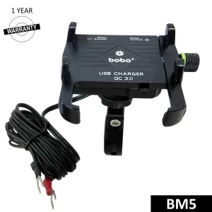 BOBO GEARS - MOBILE HOLDER - BM5 - CLAW GRIP ALUMINIUM ( WITH FAST USB 3.0 CHARGER ) - [Cloned #4018]