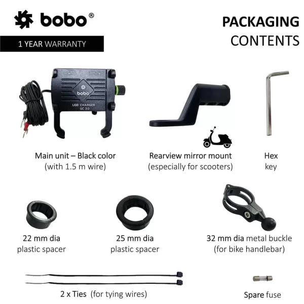 BOBO GEARS - MOBILE HOLDER - BM5 - CLAW GRIP ALUMINIUM ( WITH FAST USB 3.0 CHARGER ) - [Cloned #4018] - Image 5