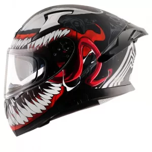AXOR HELMETS - APEX MARVEL VENOM DULL BLACK RED