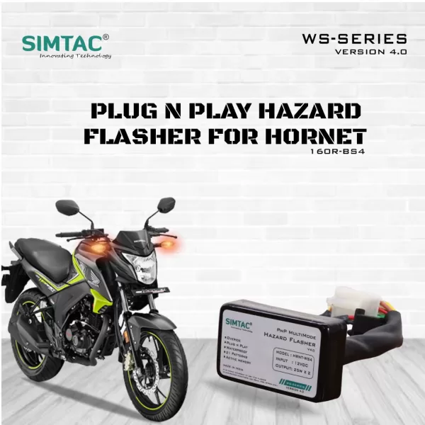 SIMTAC PNP HAZARD FLASHER-HONDA HORNET 160R | COMPATIBLE | ADAPTERMODULE | HRNT-WS4