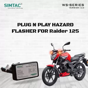 SIMTAC PNP HAZARD FLASHER -TVS RAIDER  | 125 | COMPATIBLE | / ADAPTER MODULE  | RDR-WS4