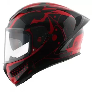 AXOR HELMETS - STREET DC BATMAN - GLOSSY BLACK / RED