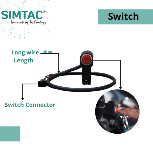 SIMTAC PNP HAZARD FLASHER - ROYAL ENFIELD | HUNTER | COMPATIBLE | WITH SWITCH [V6.0] |  ADAPTERMODULE | HNTR-WS6 - Image 3