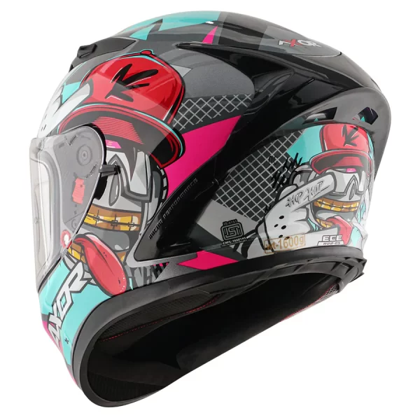 AXOR HELMET - STREET HIP HOP HELMET - ATHENA GREY MINT - Image 4