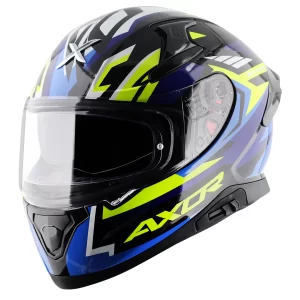 AXOR HELMETS - APEX STREAK HELMET - GLOSSY BLACK BLUE