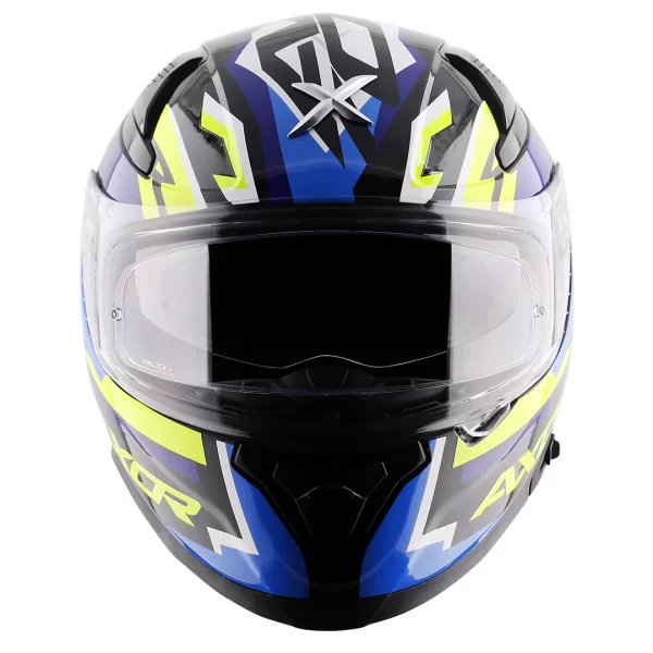 AXOR HELMETS - APEX STREAK HELMET - GLOSSY BLACK BLUE - Image 8