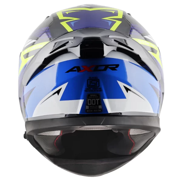 AXOR HELMETS - APEX STREAK HELMET - GLOSSY BLACK BLUE - Image 5