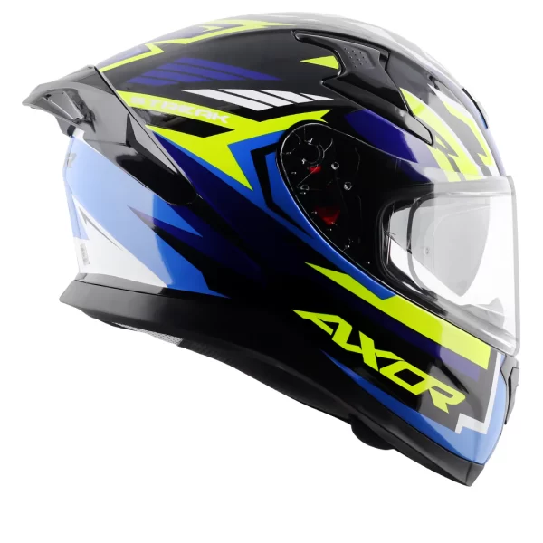 AXOR HELMETS - APEX STREAK HELMET - GLOSSY BLACK BLUE - Image 3