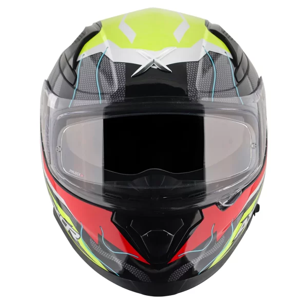 AXOR HELMETS - APEX DYNAMO HELMET -GLOSSY BLACK NEON YELLOW - Image 2