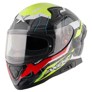 AXOR HELMETS - APEX DYNAMO HELMET -GLOSSY BLACK NEON YELLOW