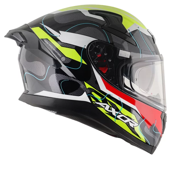 AXOR HELMETS - APEX DYNAMO HELMET -GLOSSY BLACK NEON YELLOW - Image 7
