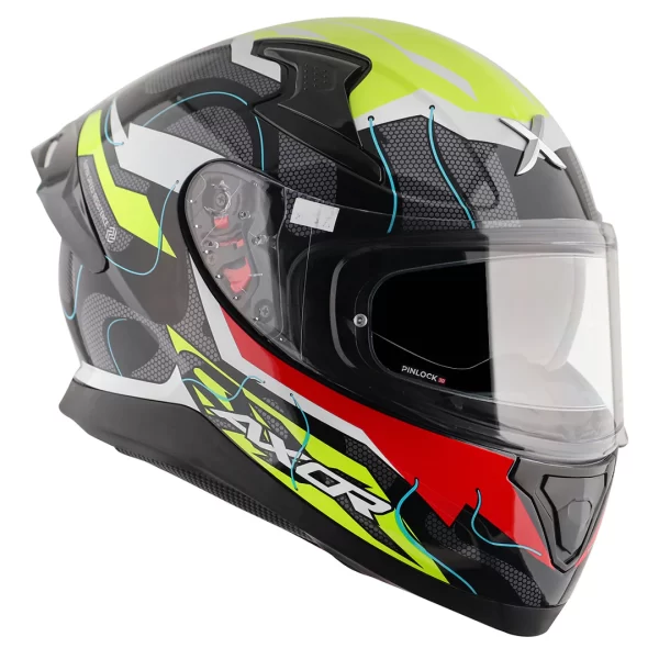 AXOR HELMETS - APEX DYNAMO HELMET -GLOSSY BLACK NEON YELLOW - Image 8