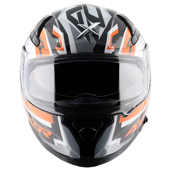 AXOR HELMETS – AXOR APEX STREAK HELMET – GLOSSY BLACK ORANGE - Image 2