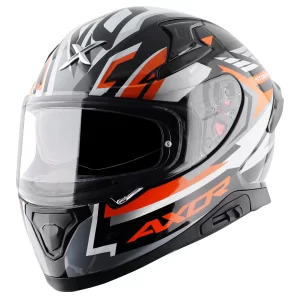 AXOR HELMETS – AXOR APEX STREAK HELMET – GLOSSY BLACK ORANGE