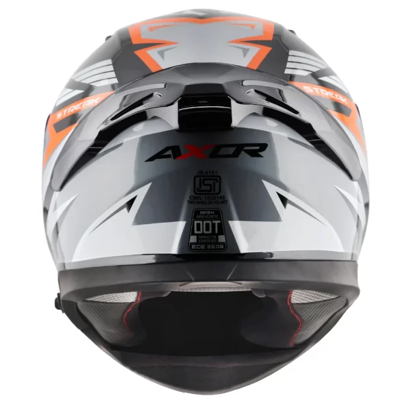 AXOR HELMETS – AXOR APEX STREAK HELMET – GLOSSY BLACK ORANGE - Image 5
