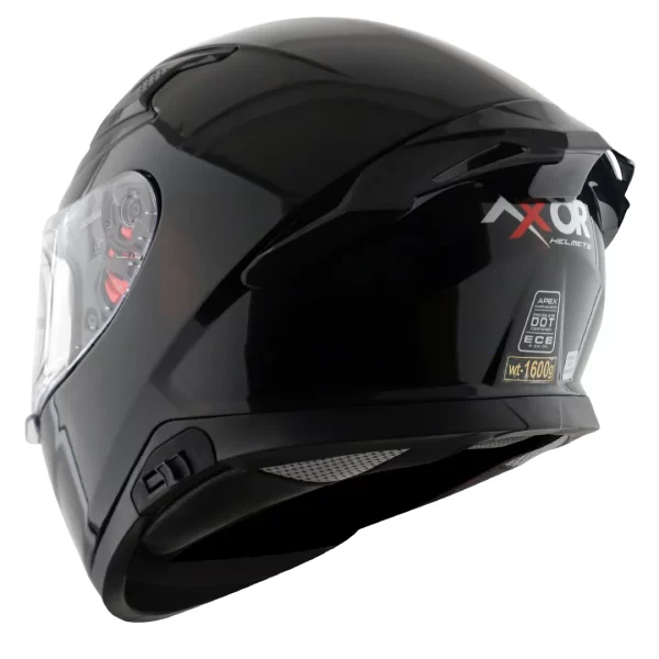AXOR HELMETS - APEX SOLID HELMET - GLOSSY BLACK - Image 4