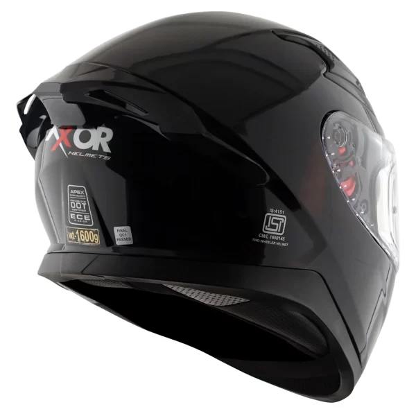 AXOR HELMETS - APEX SOLID HELMET - GLOSSY BLACK - Image 6