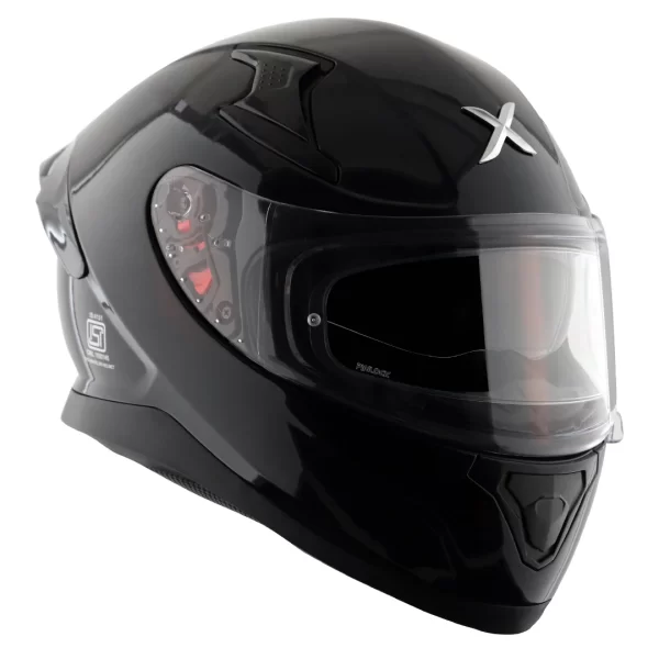 AXOR HELMETS - APEX SOLID HELMET - GLOSSY BLACK - Image 8