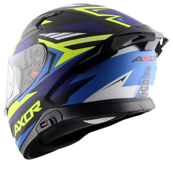 AXOR HELMET - APEX STREAK HELMET - DULL BLACK BLUE - Image 4