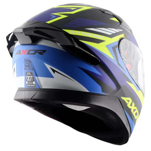 AXOR HELMET - APEX STREAK HELMET - DULL BLACK BLUE - Image 6