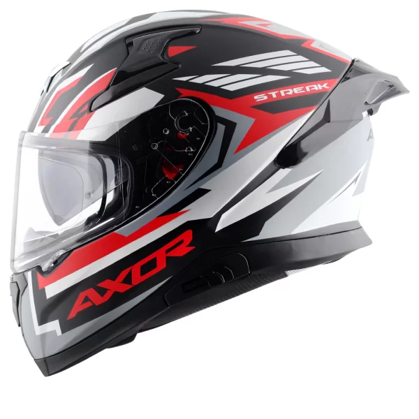 AXOR HELMETS - AXOR APEX STREAK HELMET - GLOSSY BLACK RED - Image 9