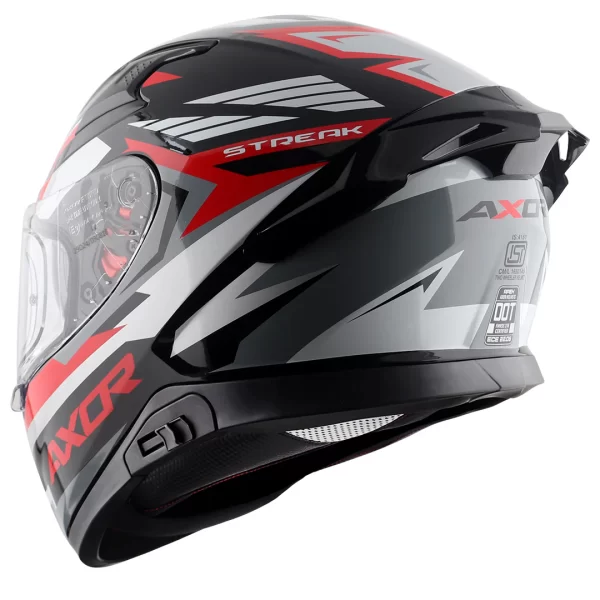 AXOR HELMETS - AXOR APEX STREAK HELMET - GLOSSY BLACK RED - Image 8