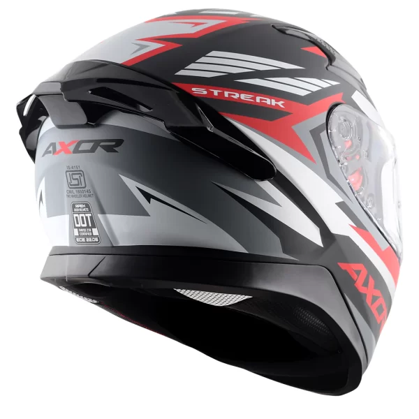 AXOR HELMETS - AXOR APEX STREAK HELMET - GLOSSY BLACK RED - Image 6