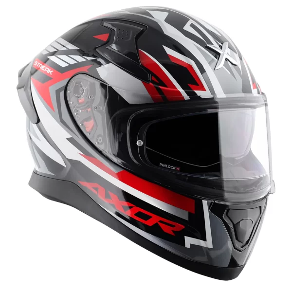 AXOR HELMETS - AXOR APEX STREAK HELMET - GLOSSY BLACK RED - Image 4