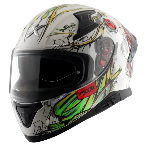 AXOR HELMETS - APEX SEADEVIL - GLOSSY WHITE / RED