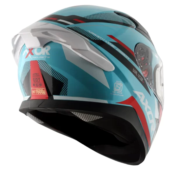 AXOR HELMETS - APEX TURBINE - GLOSSY HEX BLUE RED - Image 6