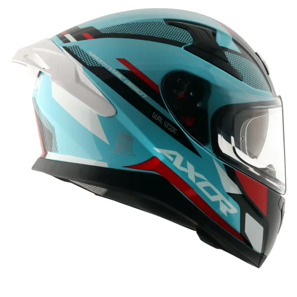 AXOR HELMETS - APEX TURBINE - GLOSSY HEX BLUE RED - Image 7