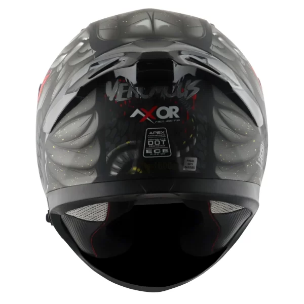 AXOR HELMETS - APEX VENOMOUS - GLOSSY BLACK / GREY - Image 5