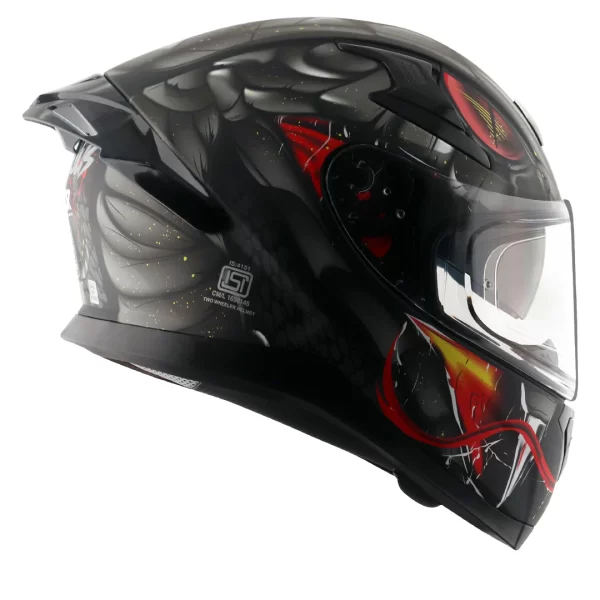 AXOR HELMETS - APEX VENOMOUS - GLOSSY BLACK / GREY - Image 7