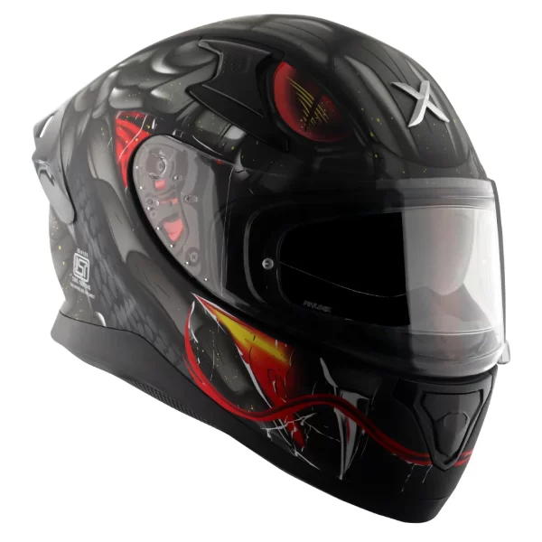 AXOR HELMETS - APEX VENOMOUS - GLOSSY BLACK / GREY - Image 8