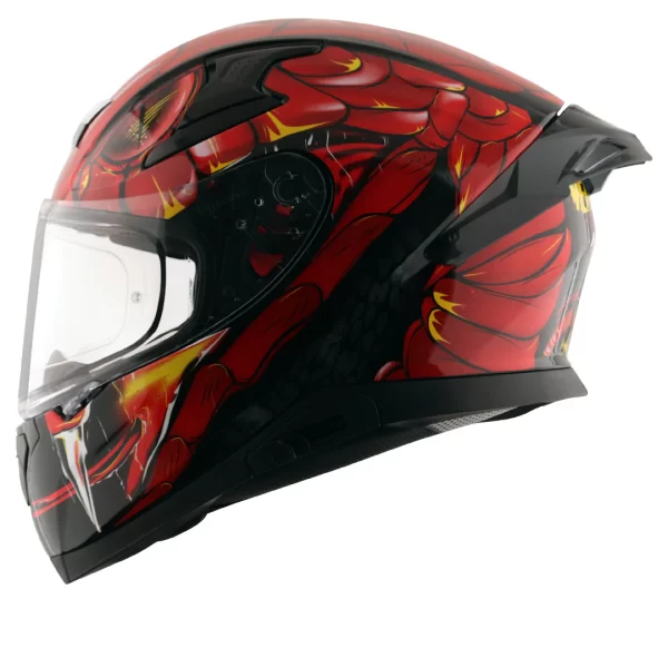 AXOR HELMETS - APEX VENOMOUS - GLOSSY BLACK / RED - Image 8