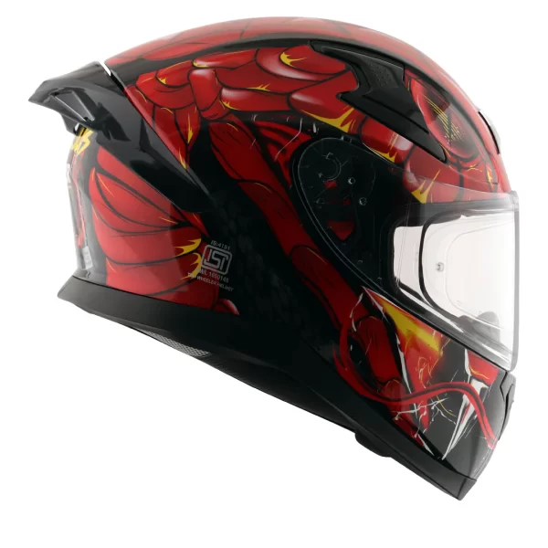 AXOR HELMETS - APEX VENOMOUS - GLOSSY BLACK / RED - Image 4
