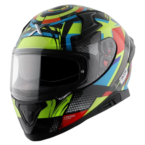 AXOR HELMETS - APEX  Vivid Helmet - Black Neon Yellow