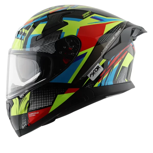 AXOR HELMETS - APEX  Vivid Helmet - Black Neon Yellow - Image 8