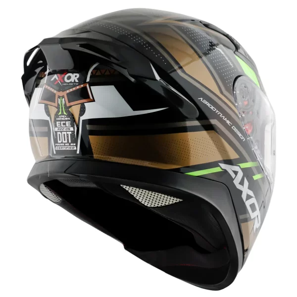 AXOR HELMETS - Apex Tiki Helmet - Black Gold - Image 5