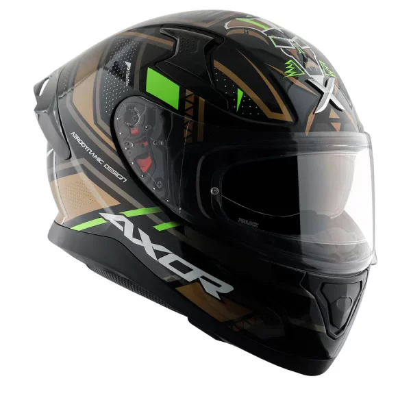 AXOR HELMETS - Apex Tiki Helmet - Black Gold - Image 3