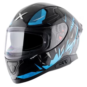 AXOR HELMETS - APEX HUNTER  -  BLACK NEON BLUE