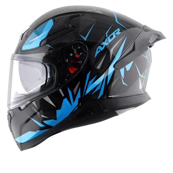 AXOR HELMETS - APEX HUNTER  -  BLACK NEON BLUE - Image 3