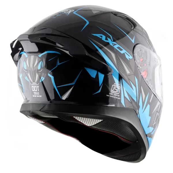 AXOR HELMETS - APEX HUNTER  -  BLACK NEON BLUE - Image 6